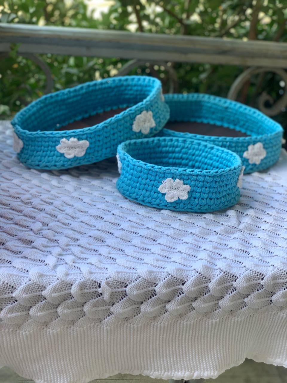 Crochet Cloud Basket