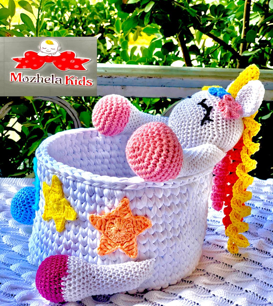 Crochet Unicorn Basket