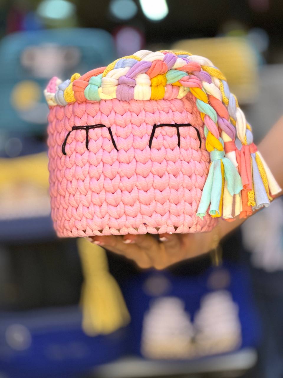 Crochet Unicorn Basket