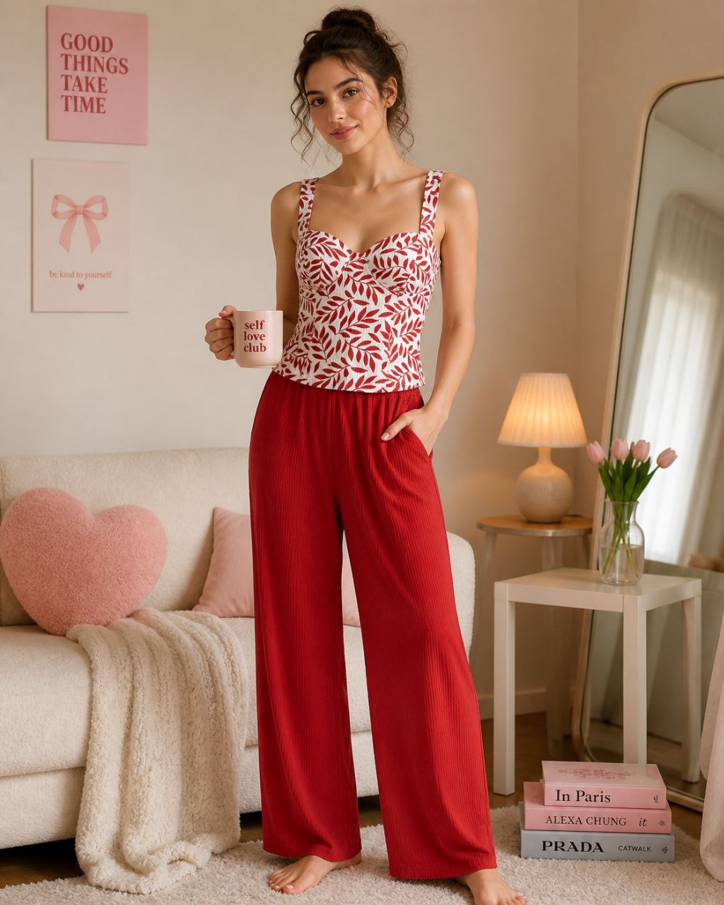 Printed Two-Piece Pajama Set