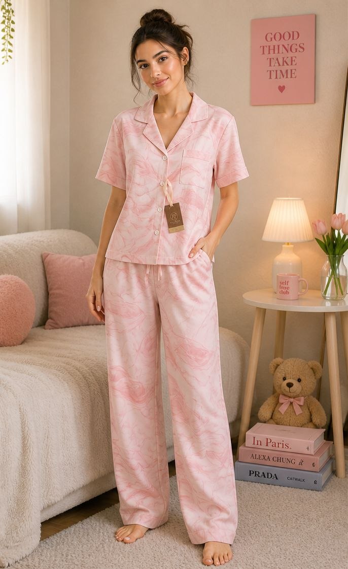 Shein 3-Piece Ribbed Pajama Set