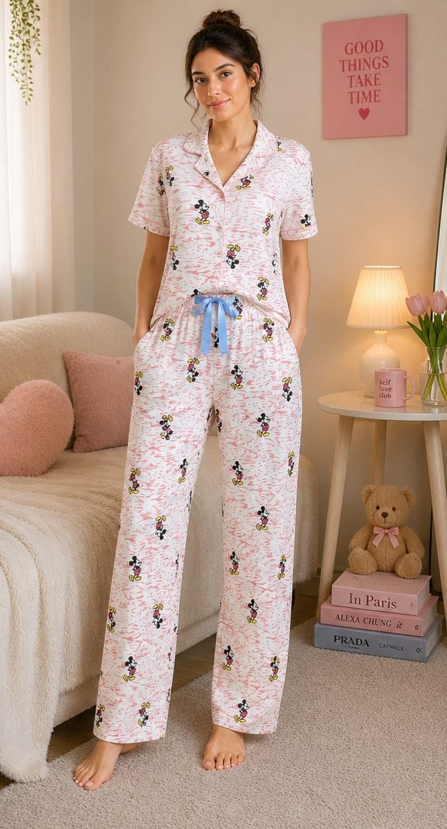 Shein 3-Piece Mickey Mouse Pajama Set