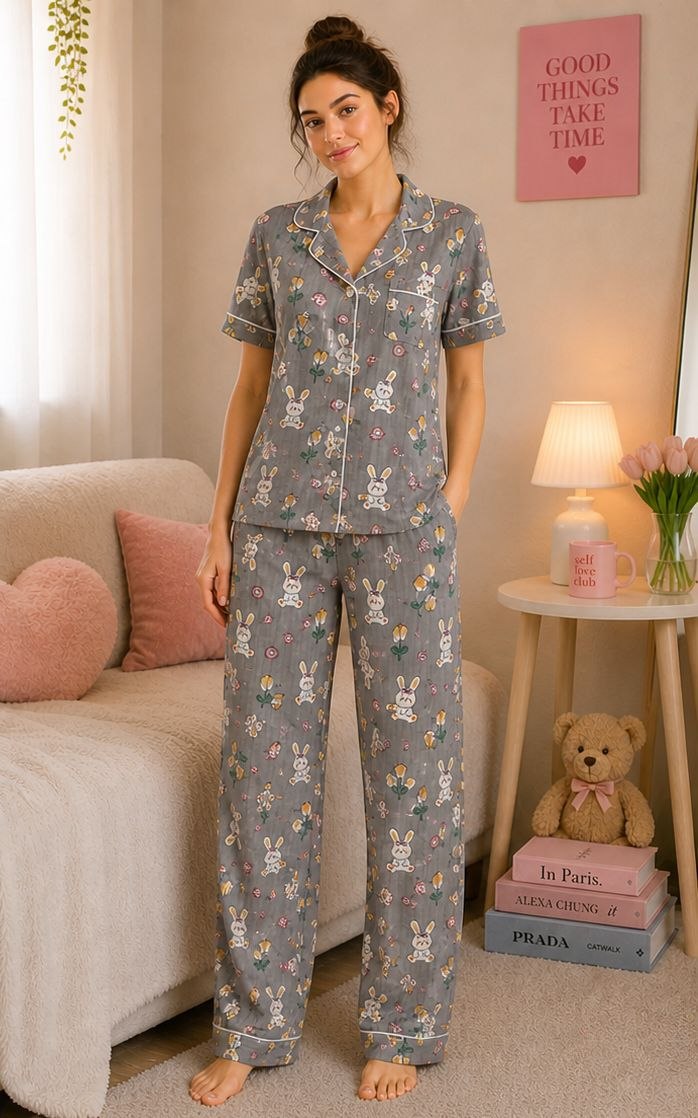 Shein 3-Piece Bunny Pajama Set