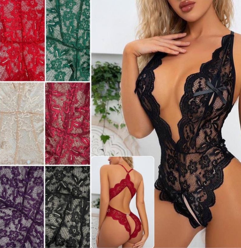 Lace Bodysuit - Open Back