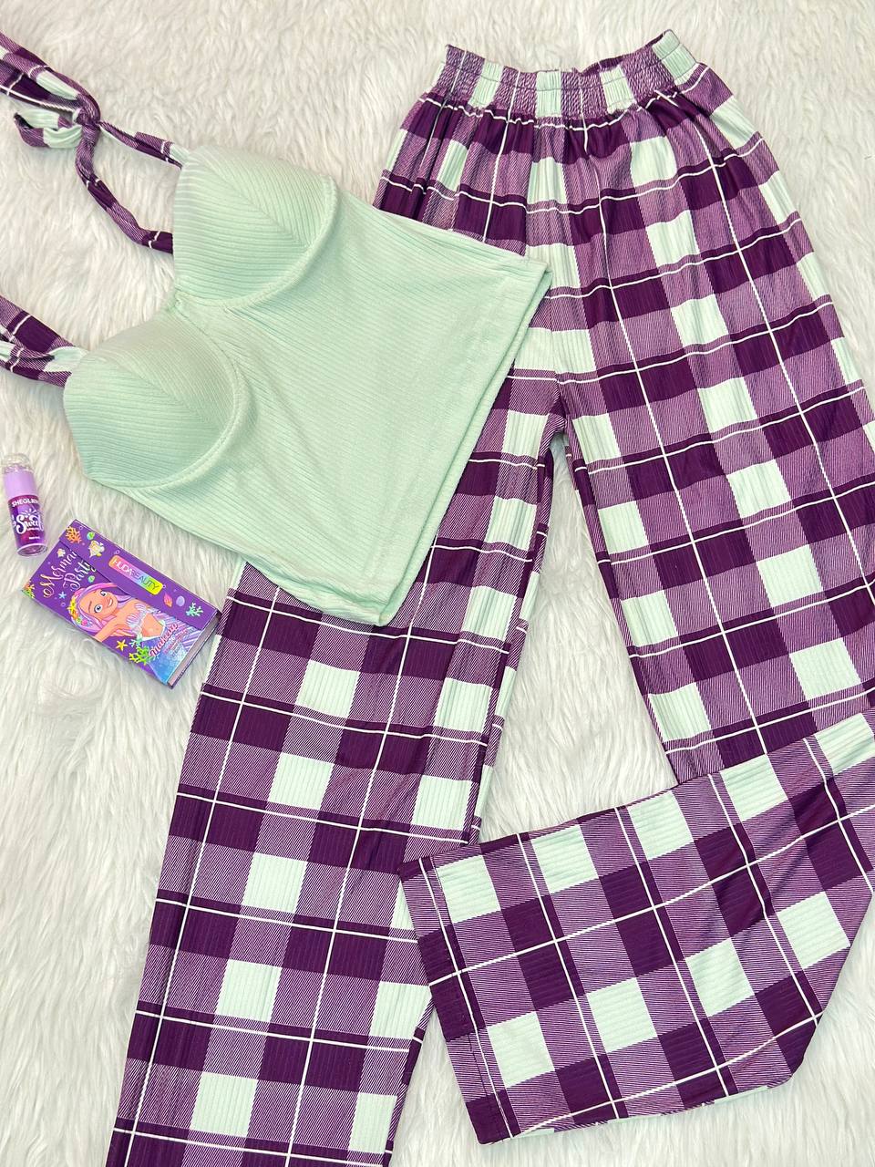 Paid Two-Piece Pajama Set