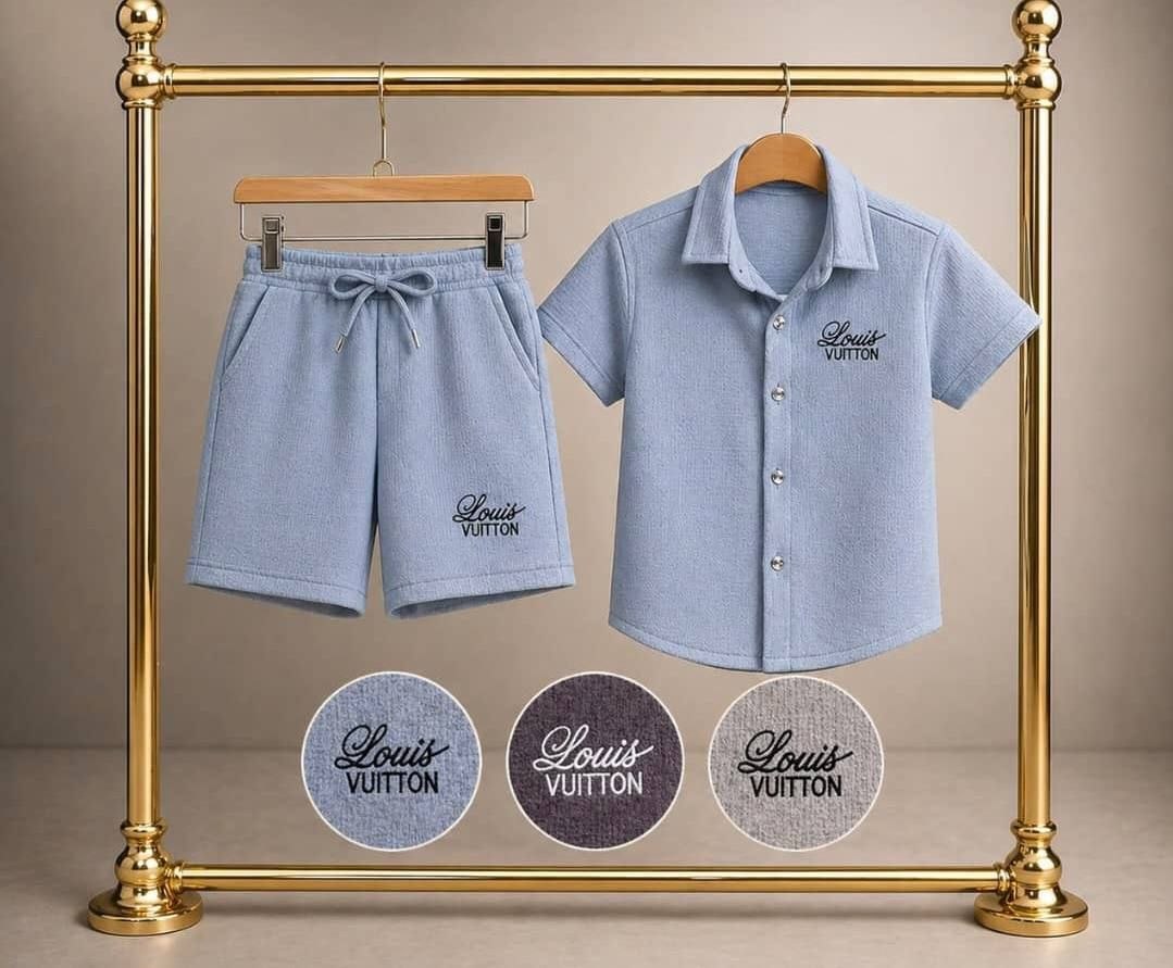 Boys Casual Collar Shorts Set